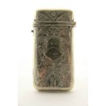 An engraved pocket cigar case with cartouche inscribed: “W.H., Hawthorne Cottage, Cowes”.