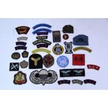 Various U. S. Army cloth badges.