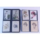 Fifty-two various postcards, early-mid 20th century –all glamour studies.