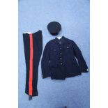 A mid-20th century British Royal Artillery regiment dress uniform comprising a jacket, a pair of