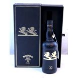 A bottle of Whyte & Mackay 30 year old Blended Scotch Whisky (70cl), with contents, cased.