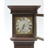 A mid-18th century longcase clock, the 10” square silvered & brass dial signed: “Thos. Dicker,