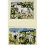 154. TUNNICLIFFE, Charles Frederick, R.A. (1901-1979) Two small watercolour sketches of Welsh