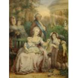 157. MIDY, Ad., after Müller. A group portrait of Louis XVI, Marie Antoinette, Mademoiselle