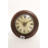 A 19th century wall alarm clock, the 6" diam. painted convex dial inscribed: “Wood, 12, Long Lane