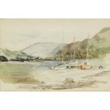 143. SNELL, Christine. Titled: “Ullswater Sailing School”. Signed & inscribed; watercolour: 9½" x