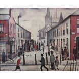 135. LOWRY, Lawrence Stephen (after) A chromolithograph titled: “The Fever Van”, signed in pen to