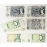 Five £5 notes (J. B. Page/J. S. Fford Chief Cashier); & twenty-two £1 notes.