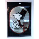 Twenty-two “Snoopy” rectangular wall mirrors (various sizes).