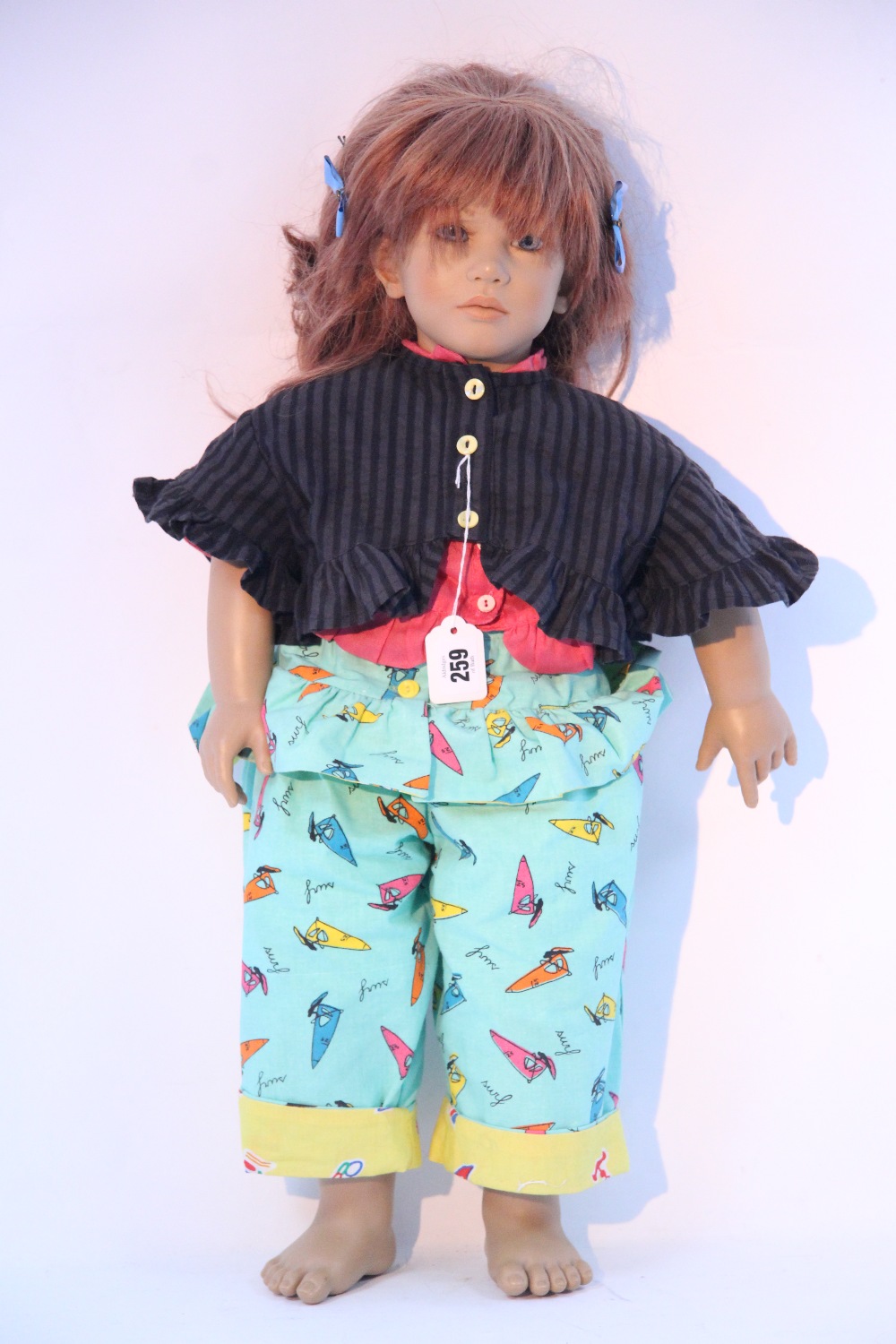 259. Another Annette Himstedt girl doll “Janka”, 26" tall, dressed.