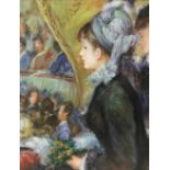 224. MOORE, Richard (contemporary); after Auguste Renoir “At The Theatre”. Oil on canvas: 18" x