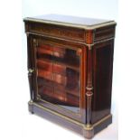 A FINE QUALITY MID-19th century ARAMANTH, SYCAMORE, & MARQUETRY DISPLAY CABINET with gilt-brass