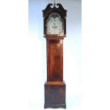 An early 19th century longcase clock, the 12" painted dial with moon phase to the arch, signed “H.