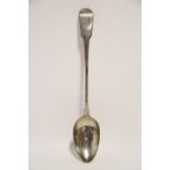 A George III Fiddle pattern basting spoons, 12¼" long; London 1798, by George Smith. (5oz)