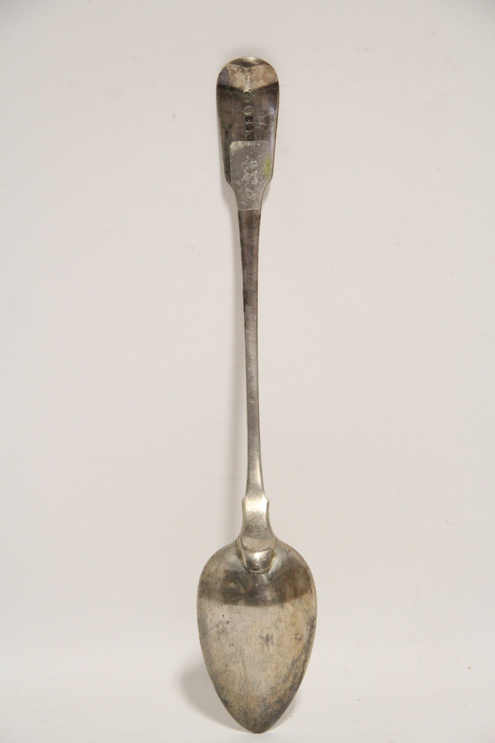 A George III Fiddle pattern basting spoons, 12¼" long; London 1798, by George Smith. (5oz) - Image 2 of 2