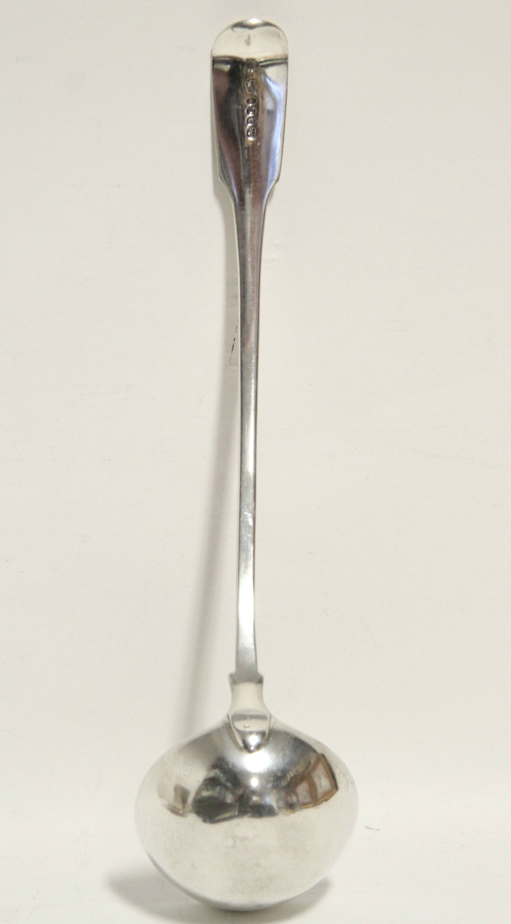 A George III Fiddle pattern soup ladle with circular bowl; London 1802, by Thomas Wallis. (7½ oz) - Image 2 of 2
