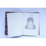 An early 19th century leather-bound volume “Facsimiles of Rare & Curious Engravings” by William