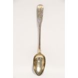 A Scottish George IV Fiddle pattern basting spoon, 11¾" long, Edinburgh 1820, by James McKay. (3½