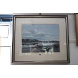 BATTERSHILL, Norman (contemporary). A landscape titled: “An Early Sail, near Bosham”. Signed;