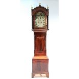 An early 19th century longcase clock, the 13” painted arch dial signed: “Josh. Kern, Swansea”,