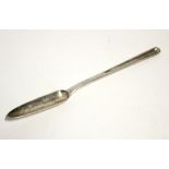 A George III marrow scoop, 8½" long; London 1812, by Thomas Wilkes Barker.