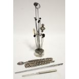 An Edwardian hat-pin stand, Sheffield 1907, together with fifteen various hat or stick pins; a