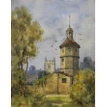 IDEN, Peter. (1945-2012). A study of a medieval stone dovecote, signed & dated ’90; watercolour: 12”