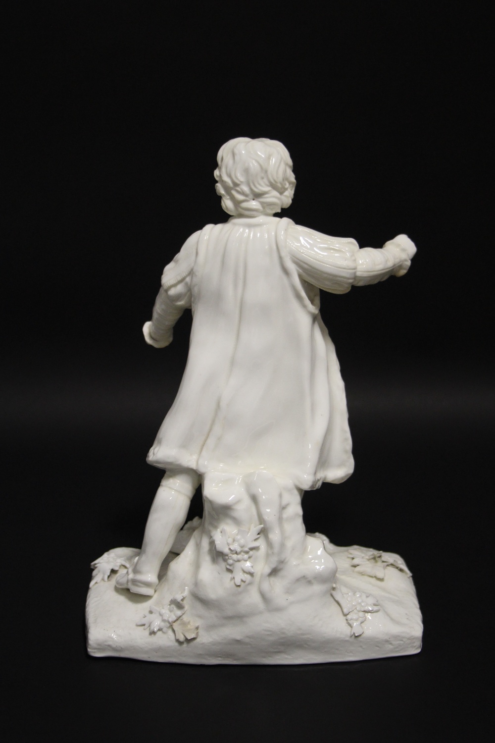 A Victorian white glazed Staffordshire porcelain standing figure of Garrick as Richard III, on - Image 4 of 6