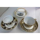 Early 19thC New Hall porcelain tea cups