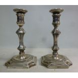 A pair of Georgian style loaded silver t