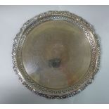 An Edwardian silver salver, engraved wit