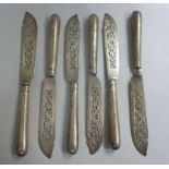 A set of six early Victorian silver fish