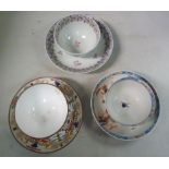 Four late 18thC New Hall porcelain tea b