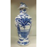 A late 19thC Chinese porcelain temple va