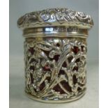 A late Victorian silver framed, drum des