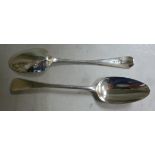 A pair of William IV silver Old English