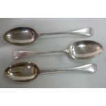 A set of three late Victorian silver Old