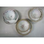 Three late 18thC New Hall porcelain tea