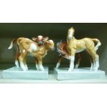 Two Royal Worcester china animal ornamen