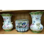 A pair of early 20thC Losolware china Wi