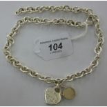 A Tiffany & Co silver chain link necklet