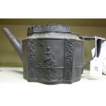 A late 18th/early 19thC black basalt tea