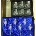 A set of six Royal Doulton crystal, slic