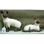 Two similar Beswick china models, Siames