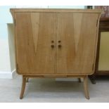 An Art Deco bleached walnut veneered sid