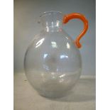 A Daum Nancy finely bubbled clear glass