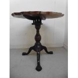 A George III mahogany pedestal table, ha