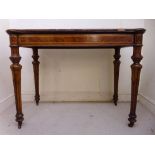 A mid Victorian string inlaid walnut and