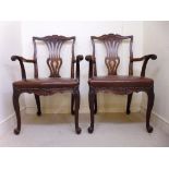 A pair of George III Chippendale inspire