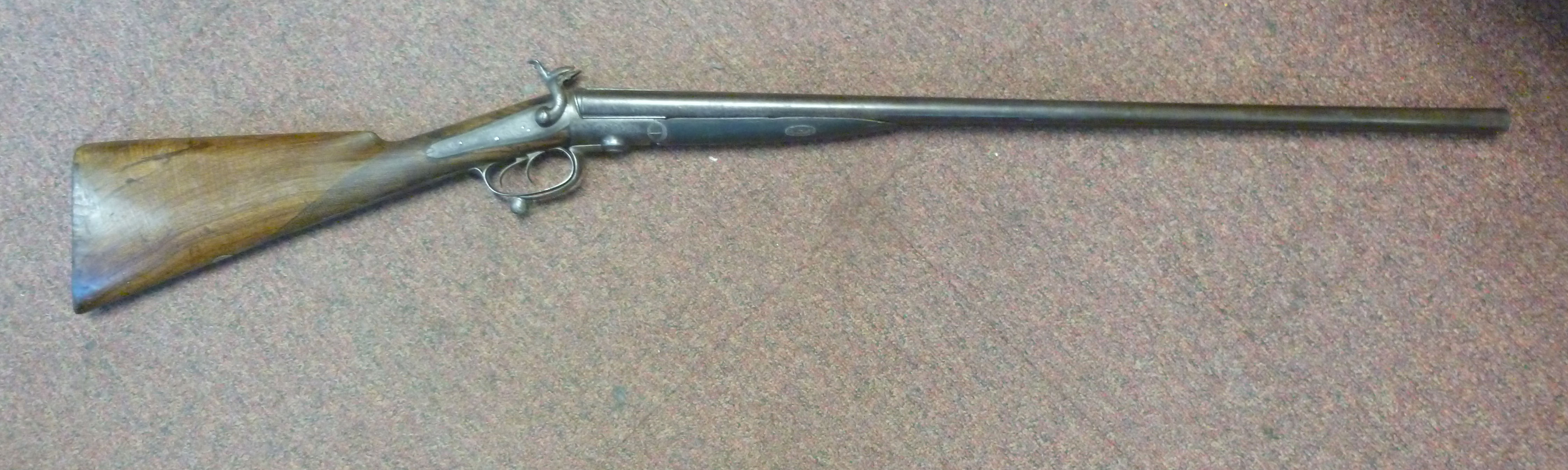 A Jackson pin fire double barrelled, 12